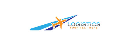 Logistics. Vector template for company logo, business and thematic design. flat styleのイラスト素材