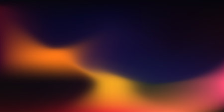Abstract dark background with a yellow-red blurry wave. Background blur for brochures, posters,...