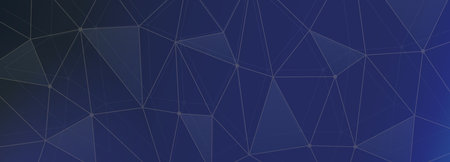 Abstract network, broken lines on a dark gradient background. Vector illustration for posters,...