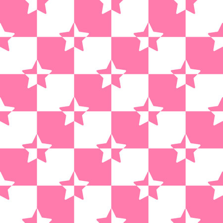 The composition of a square and a star. seamless pattern. An idea for backgrounds, textures, textiles, packaging, interior design and creative ideasのイラスト素材