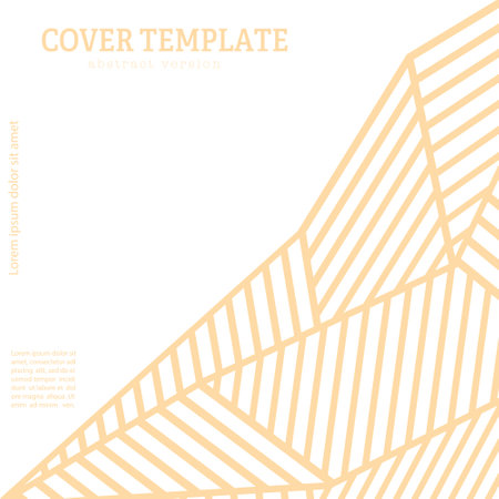 Creative idea of linear design of a cover, booklet or brochure. The template of the corporate layout of the corporate identity. An idea for an individual interior, decoration and creative designのイラスト素材