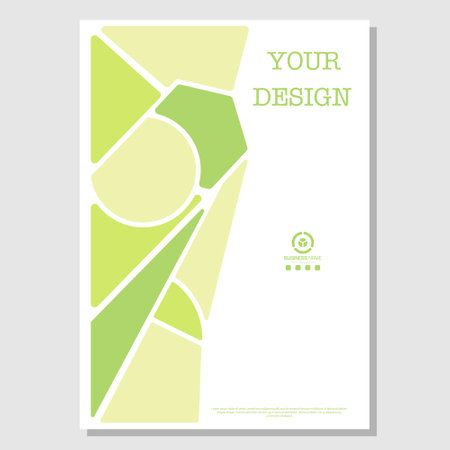 Abstract composition of geometric shapes. Layout and ideas for title pages, covers, books, brochures, leaflets, posters, booklets. Template for interior and decoration ideas. Simple styleのイラスト素材