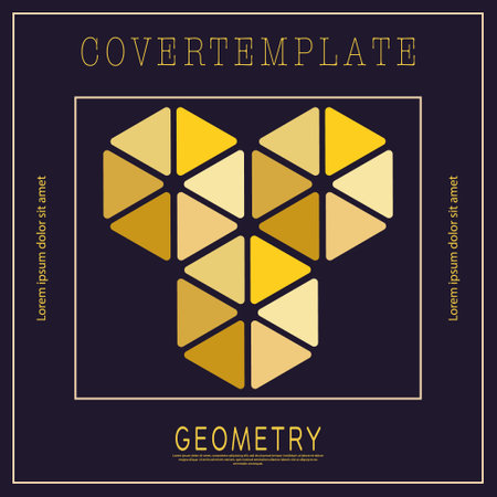 Geometric design. Layout of a poster, banner, poster, cover or postcard. The idea of corporate style. Layout of the interior, prints and decorations. Layout for creative designのイラスト素材