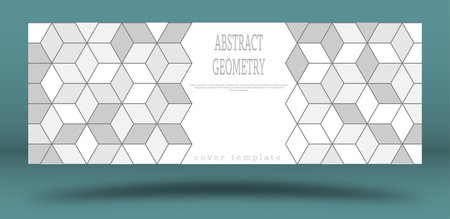 Abstract black and white geometric design. Layout for the design of the cover, banner, poster, postcard and corporate design. The idea of interior and decorative creativityのイラスト素材