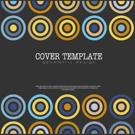 Multicolored circles. Layout for background, cover, screensaver, website and creative idea. The idea of interior design, corporate style and decorative creativityのイラスト素材