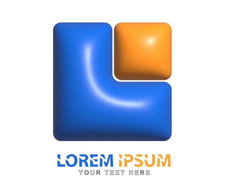 Square icon. 3D template for brand or sticker for websites, applications and thematic designのイラスト素材