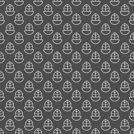 Seamless composition of abstract plants. Template for backgrounds, prints, textures, creative ideas for packaging, clothing and decorationのイラスト素材