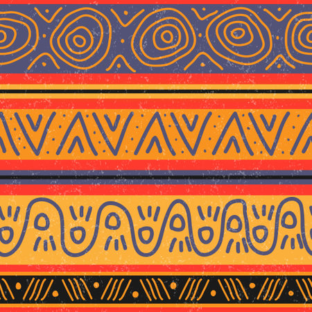 Seamless abstract ethnic pattern. template for textiles, texture, packaging, interior and creative designのイラスト素材