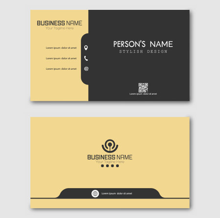 Business card. Double-sided business corporate card design. Individual corporate identity templateのイラスト素材