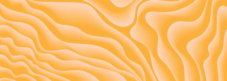 Abstract background of three-dimensional yellow lines.Yellow wave background template for creative designのイラスト素材
