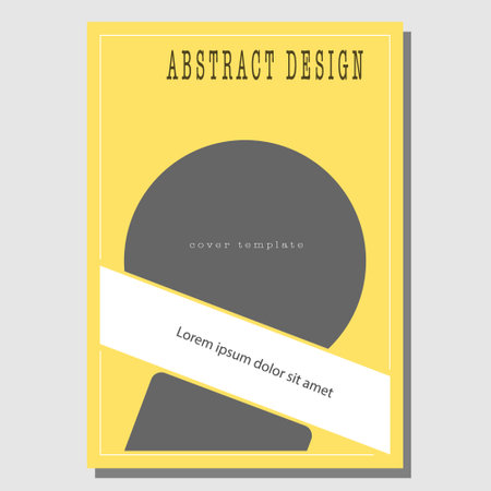 Geometric shapes in an abstract combination. Design of a poster, banner, poster, cover or postcard. Corporate style layout. The idea of the interior, prints and decorations. Layout for creative designのイラスト素材