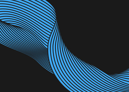 A colorful composition of lines. Abstract colorful ribbon for a template for a cover, banner, poster. The idea of luxury interior design, decorations and creative ideasのイラスト素材