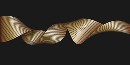 A luxurious gradient wave. template for interior design, wallpaper, textures, textiles. The possibility of packaging, banners and creative design ideasのイラスト素材
