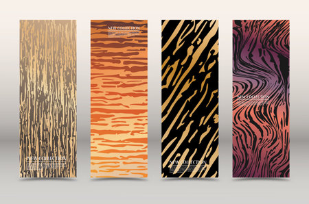 A set of modern unusual designs for covers, banners, posters and creative ideas. Vector layout template for elite and premium design. Collection for design and creative ideasのイラスト素材