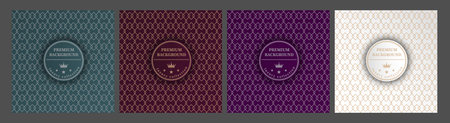 A set of spectacular luxurious patterns. Template for covers, prints, interior design, packaging, premium products and creative ideasのイラスト素材