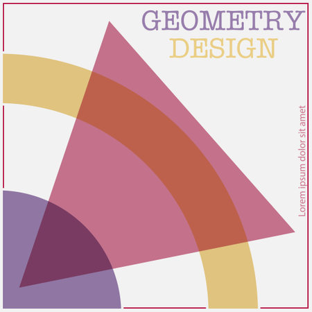 Creative idea for a cover, banner, brochure, poster. Creative idea of geometric composition for creative design. Layout of designer product packaging and creation of simple backgrounds.のイラスト素材