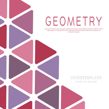 Geometric design template for the design of a poster, banner, poster, cover or postcard. The layout of the corporate style of the style. The idea of the interior, prints and decorations. Layout for creative designのイラスト素材