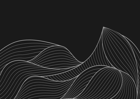 Colorful pattern of wavy lines. Background template for interior design, packaging, social networks. An idea for creative designのイラスト素材