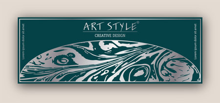 Art design. The layout of a luxury product packaging design, cover, poster, banner, brochure, poster. Creative composition idea for creative design and corporate styleのイラスト素材