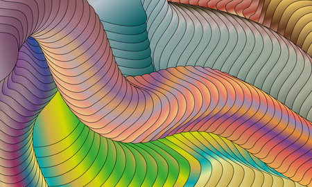 Abstract colorful background with gradient. The illusion of three-dimensional space. A template for...