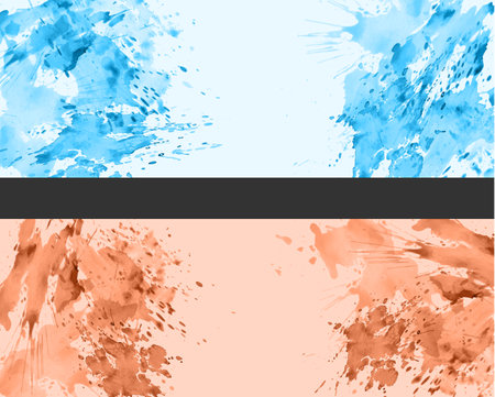 Watercolor background. A set of layouts for the design of postcards, invitations, covers, posters, flyers, posters and creative creative designのイラスト素材