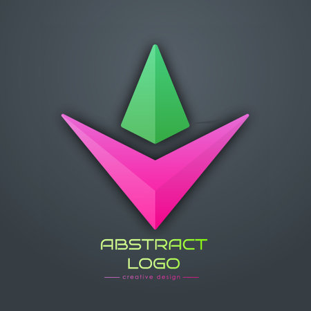 Abstract logo. A logo template for a business card, corporate design, recognizable element of a brand or corporation. The idea of thematic creativityのイラスト素材