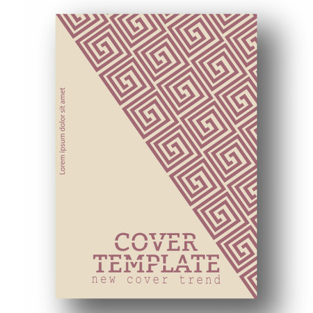 Linear ornament. The idea of a banner, brochure, catalog, or booklet. A template for creative designのイラスト素材