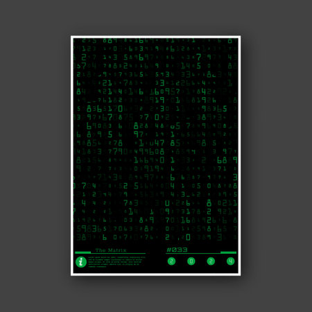 The matrix. A stylized template for a poster, billboard, interior decoration, print on a T-shirt. The idea of creative designのイラスト素材