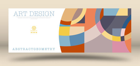 Abstract geometric mosaic. The idea for the design of title pages, covers, books, brochures, leaflets, posters, booklets. Template for interior and decoration ideas. Simple styleのイラスト素材