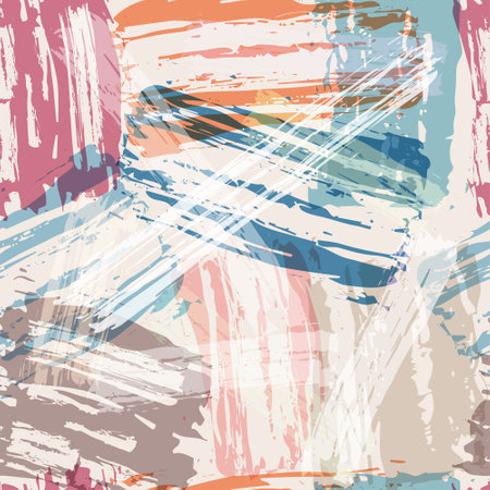 Seamless abstract background with spots of colored paint. Template for textures, textiles, wallpapers, screensavers, covers and creative ideasのイラスト素材