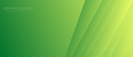 Green gradient abstract background with arbitrary geometric shapes. Vector compositionのイラスト素材