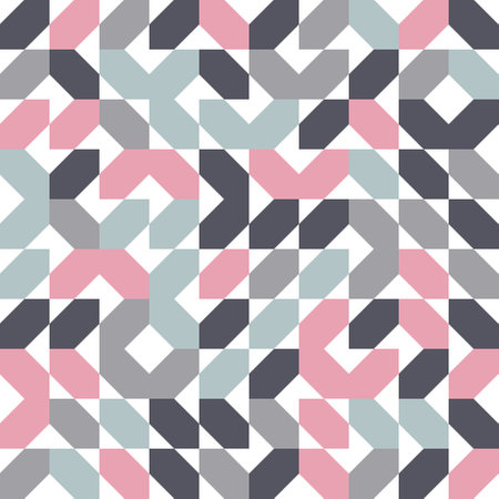 Seamless geometric background with colored elements. Template for textures, textiles, wallpapers, screensavers, covers and creative ideasのイラスト素材