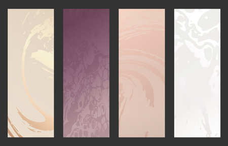 A set of luxurious backgrounds. Collection of templates for the design of postcards, invitations, packaging, greetings. Premium theme for creative designのイラスト素材