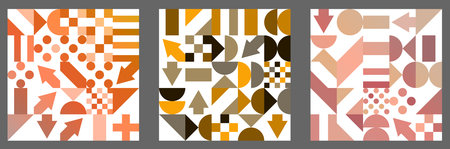 Abstract seamless pattern of arbitrary geometric shapes. Template for the design of covers, posters,...