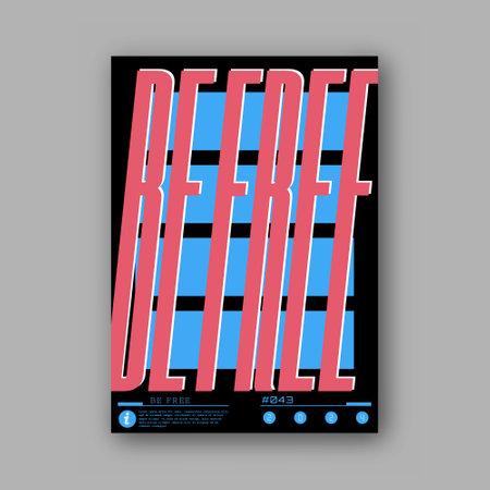 BE FREE. A motivating phrase. A stylized template for a poster, poster, interior design, lettering for a T-shirt print. The idea of creative designのイラスト素材