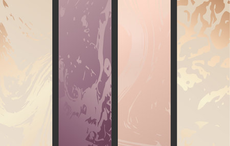 A set of backgrounds with premium colors. Collection of templates for the design of postcards, invitations, packaging, greetings. Luxury design for a creative ideaのイラスト素材