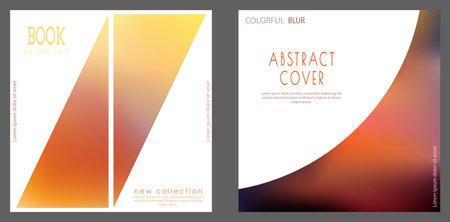 Colorful gradient with blur. Template for the cover of a catalog, brochure, booklet, poster, banner. The title page of the printed editionのイラスト素材