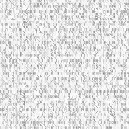 The matrix. A background with a chaotic arrangement of numbers. Technological cyberspace. decimal encoding of data. Background for thematic ideasのイラスト素材