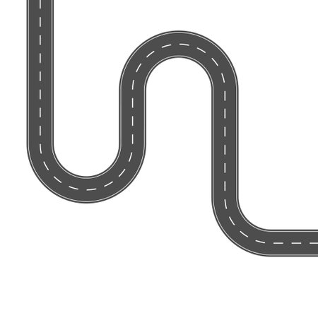 Road. The highway. Paved highway for the movement of cars. Road infrastructureのイラスト素材