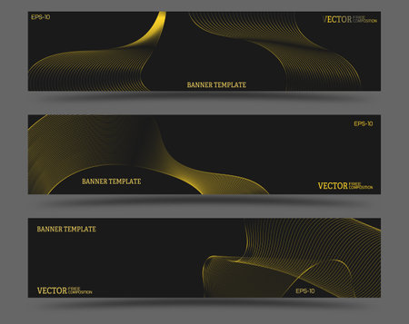 A set of color gradients on a dark background. Creative template for posters, web design and creative ideasのイラスト素材