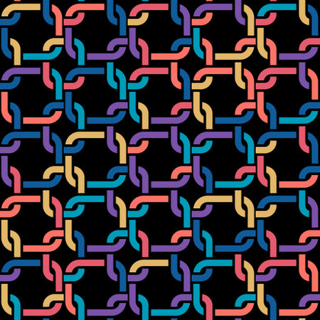 Seamless pattern of intertwined lines. Design of texture, textiles, clothing, packaging and creative...