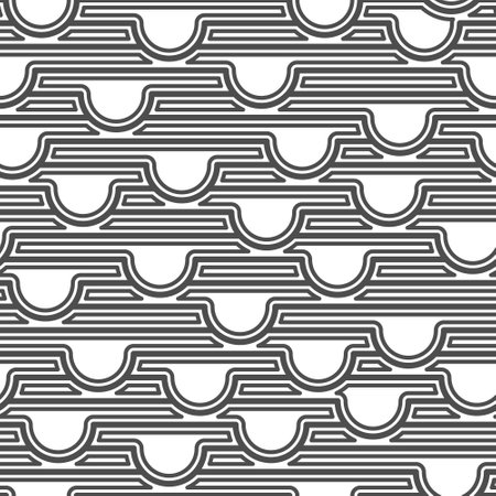 Seamless pattern of linear geometric shapes. Background for banner, poster, screensaver, decoration, interior and creative ideaのイラスト素材