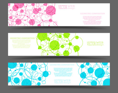 Background with colored circles. Template for web design, websites, social networks and creative ideasのイラスト素材