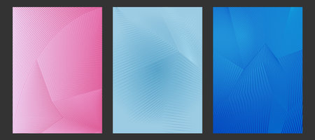 Colorful linear composition. A set of layouts for the design of banners, posters and posters....