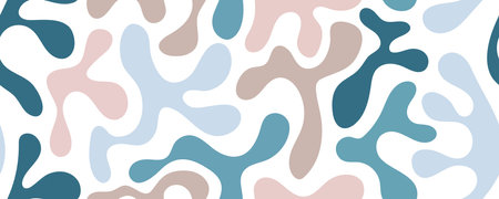 Seamless colorful pattern. Abstract shapeless liquid spots. Decorative texture in safari style
