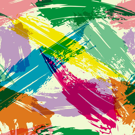 Seamless abstract background with patches of colored paint. Template for textures, textiles, wallpapers, screensavers, covers and creative ideasのイラスト素材