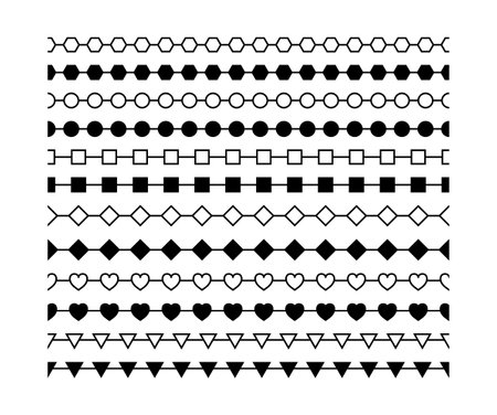 Seamless designer border. The separation element. Edge limiter. texture tape for creative design and decorationのイラスト素材