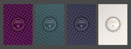 A luxurious pattern. A set of spectacular patterns for covers, prints, interior design, premium packaging and creative ideasのイラスト素材