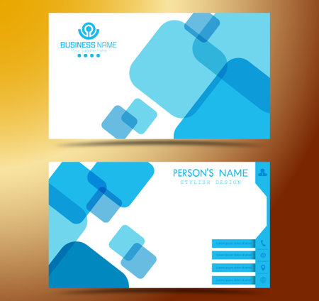 Business card. Double-sided business card design. Corporate and individual corporate style templateのイラスト素材