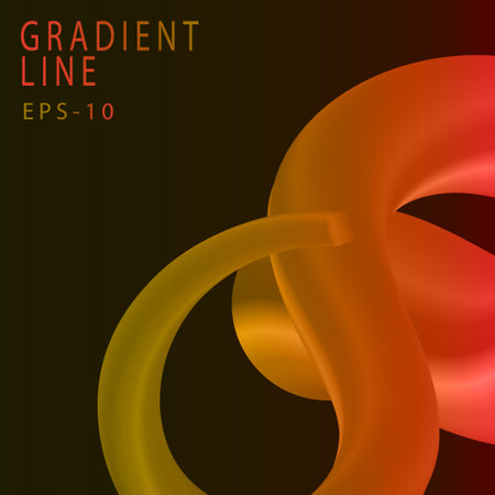 A dynamic form of color mixing. The colorful gradient design creates the illusion of volume. Liquid Art for designのイラスト素材